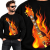 BLUZA HORROR BURNING ON FIRE GUITAR